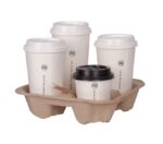 Prime Source® 8 – 32 oz. 4 Cup Deep Recycled Carrier, Kraft - Image 2