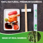 8.3″ Bamboo Chopsticks, Paper Wrapped (Twin) - Image 2