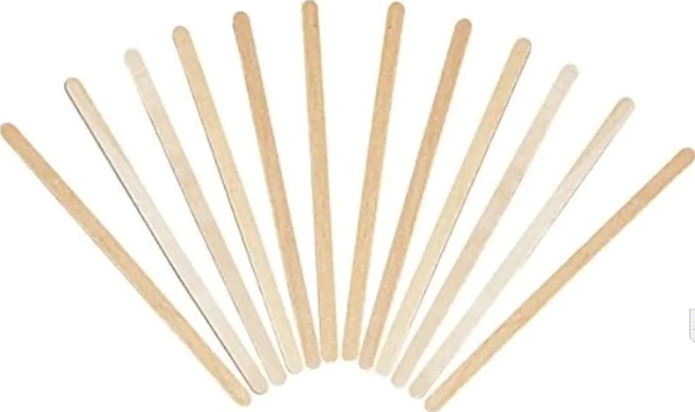 5.5″ Wooden Coffee / Drink Stirrer Round End