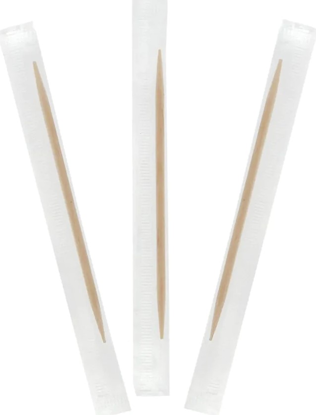 Cello Individual Wrapped Wood Toothpicks 12/1000