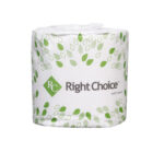 Right Choice™ 2-Ply Standard Bath White Toilet Tissue 4″ X 3″ - Image 2