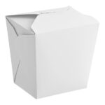 32 oz White Microwavable Paper Food Pail 4.7