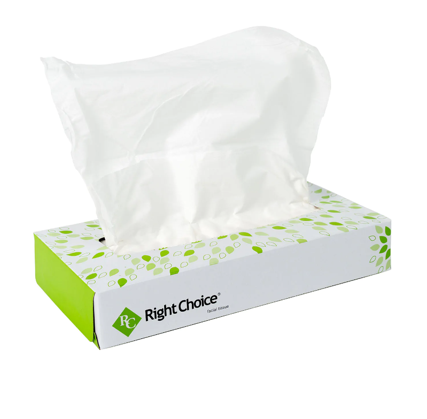 zoho_img_5892498000001015735 Facial Tissue Paper, 7.9″ x 7.9″, 100 Sheets, 2-Ply, White - Image 1