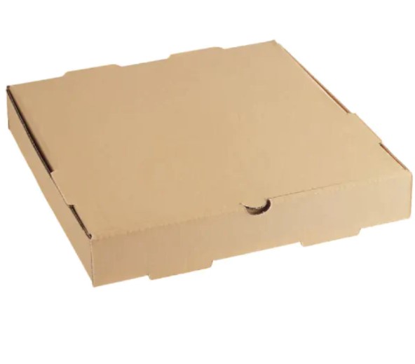 zoho_img_5892498000006342191 10″ x 10″ x 2″ Kraft Corrugated Pizza Box Non-Printed B-Flute - Image 1