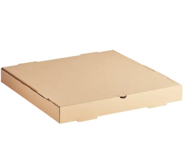 zoho_img_5892498000006342459 16″ x 16″ x 2″ Kraft Corrugated Pizza Box Non-Printed B-Flute - Image 1
