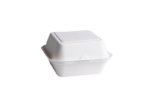 6″ x 6″ x 3″ White Bagasse Take-Out Container, PFAS Free - Image 2
