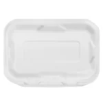 9″ x 6″ White Bagasse Take-Out Container PFAS Free - Image 3