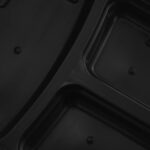 39 oz. Rectangular Microwaveable 3-Compartment Container with Lid - Image 3