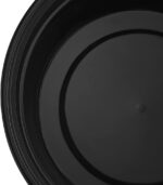 24 oz. Black Round Microwaveable Container with Lid - Image 2