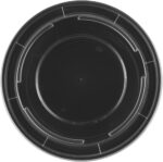 24 oz. Black Round Microwaveable Container with Lid - Image 4