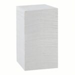 White Beverage Napkin, 1-Ply, 1/4 Fold - Image 2