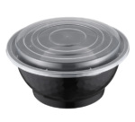 50 oz. Black Microwaveable Noodle Bowl with Lid
