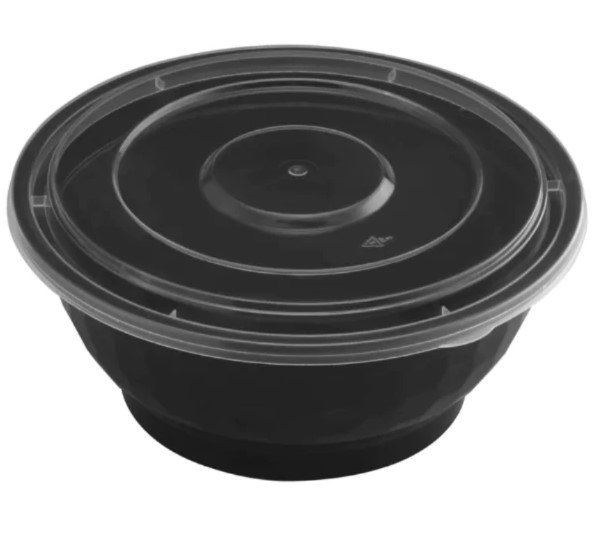 zoho_img_5892498000006354010 42 oz. Black Microwaveable Noodle Bowl with Lid - Image 1