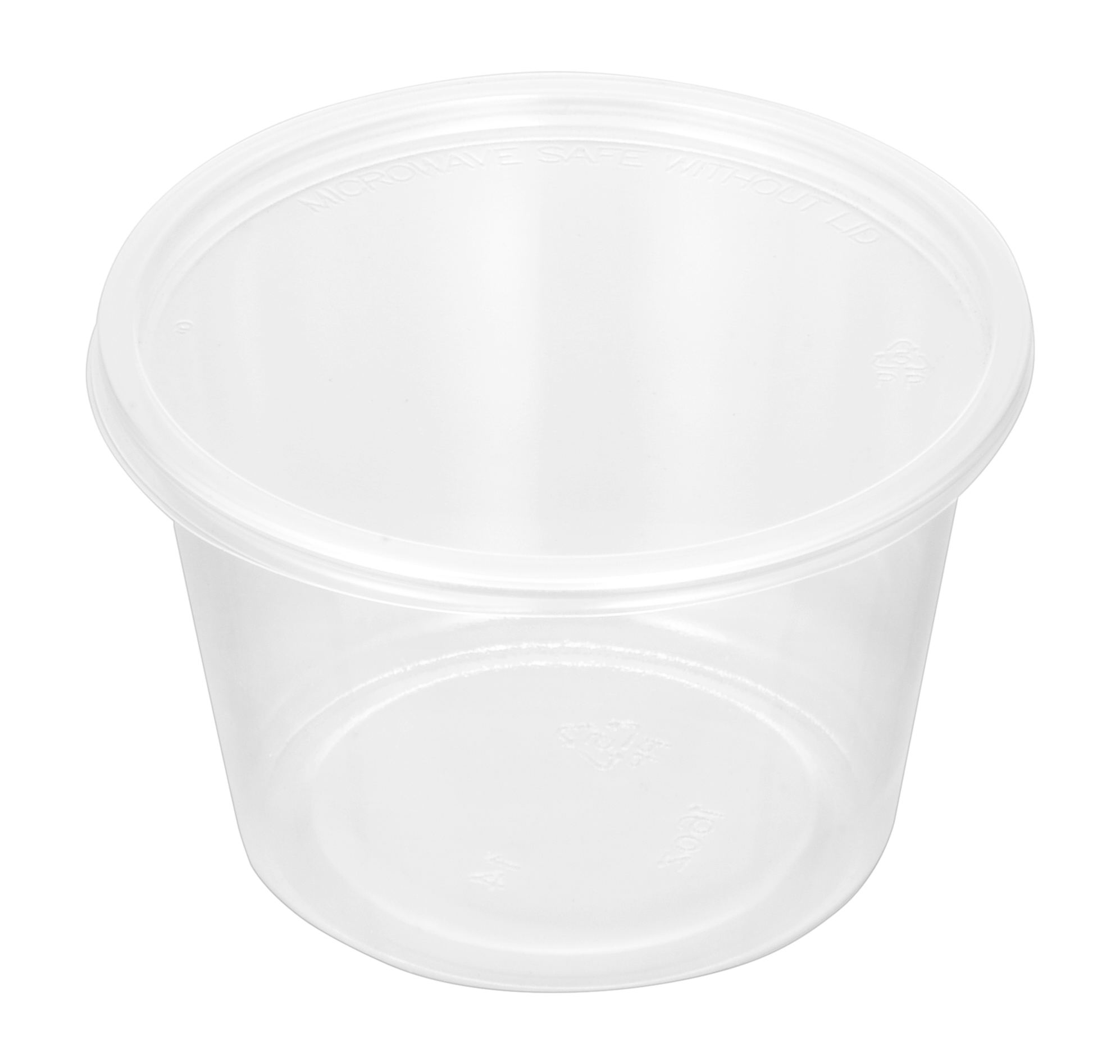 DLC16 01 16 oz. Microwavable Translucent Plastic Deli Container - Image 2