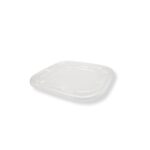 Clear Pet Lid for 160 - 240 oz. Square Bagasse Catering Bowls