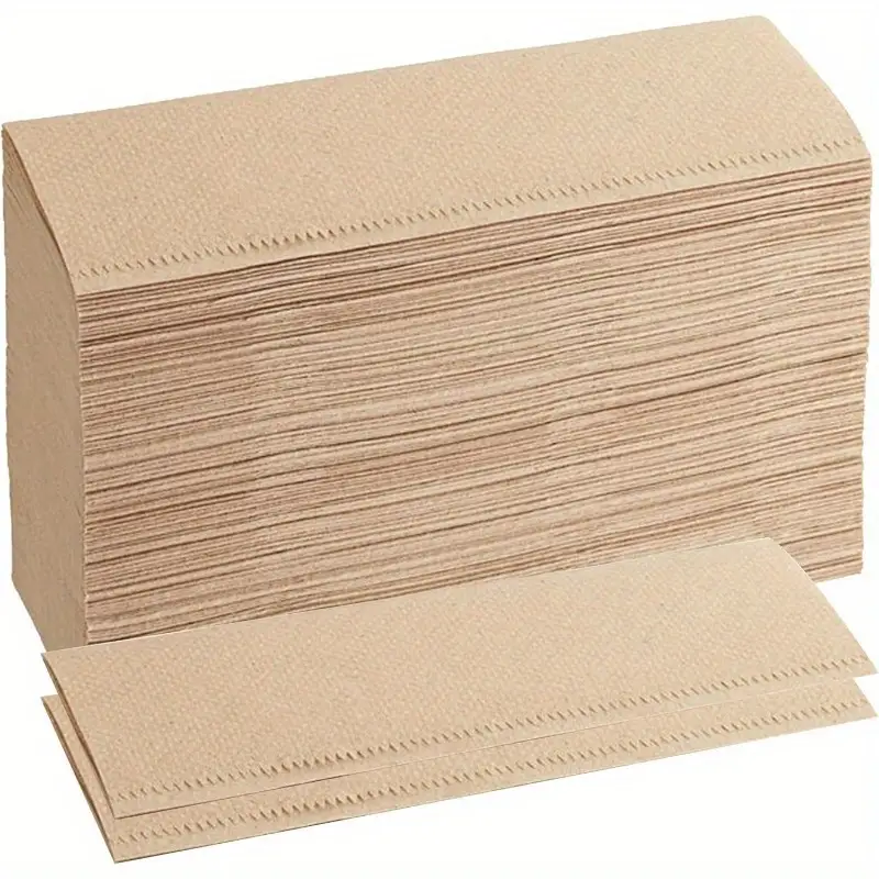 MFT-4000 Multifold Brown Paper Towels 1-Ply 9″ × 9″ - Image 1
