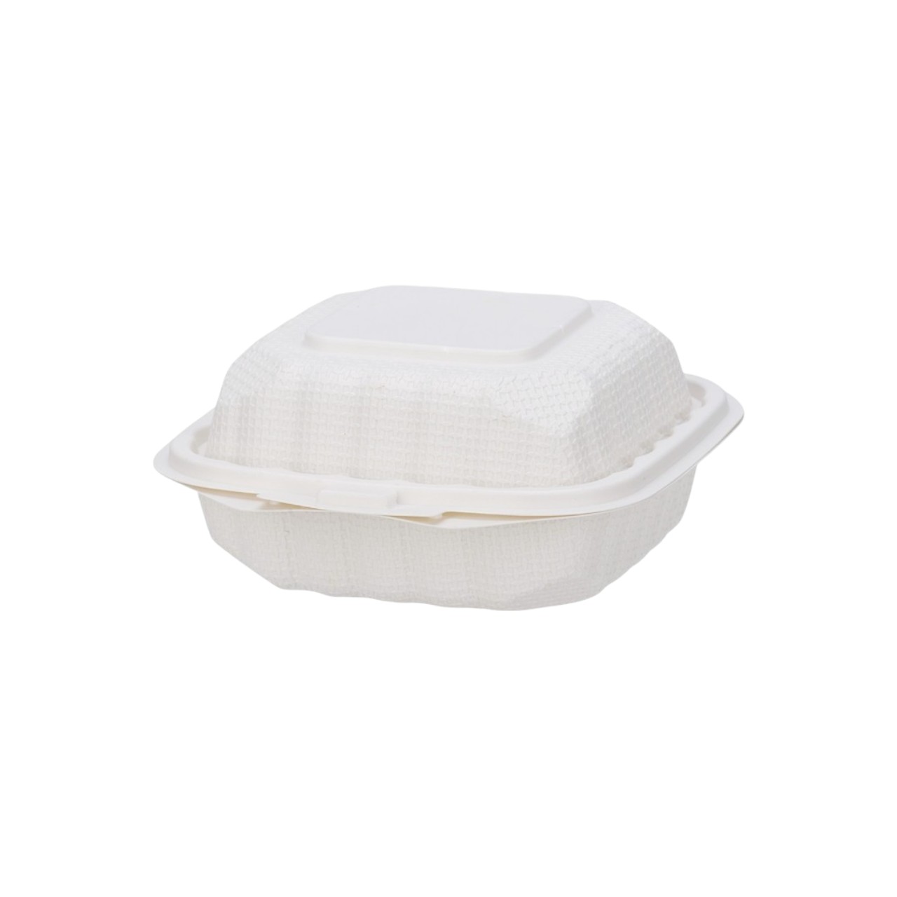 zoho_img_5892498000001231155 9″ x 9″ x 3″ 1-Compartment Microwavable Clear Hinged PP Clamshell Container - Image 1