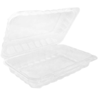 9″ × 6″ 1-Compartment Microwavable Clear Hinged PP Clamshell Container