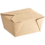 #1 Kraft Microwaveable Folded Paper Take-Out Container, 5″ x 4.25″ x 2.5″