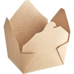#1 Kraft Microwaveable Folded Paper Take-Out Container, 5″ x 4.25″ x 2.5″ - Image 2