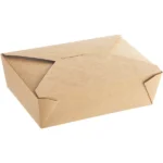 #3 Kraft Microwavable Folded Paper Take-Out Container