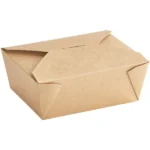 #8 Kraft Microwavable Folded Paper Take-Out Container