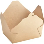 #8 Kraft Microwavable Folded Paper Take-Out Container - Image 2