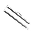 8″ Plastic Boba Straws, Black, Plastic Wrapped - Image 2