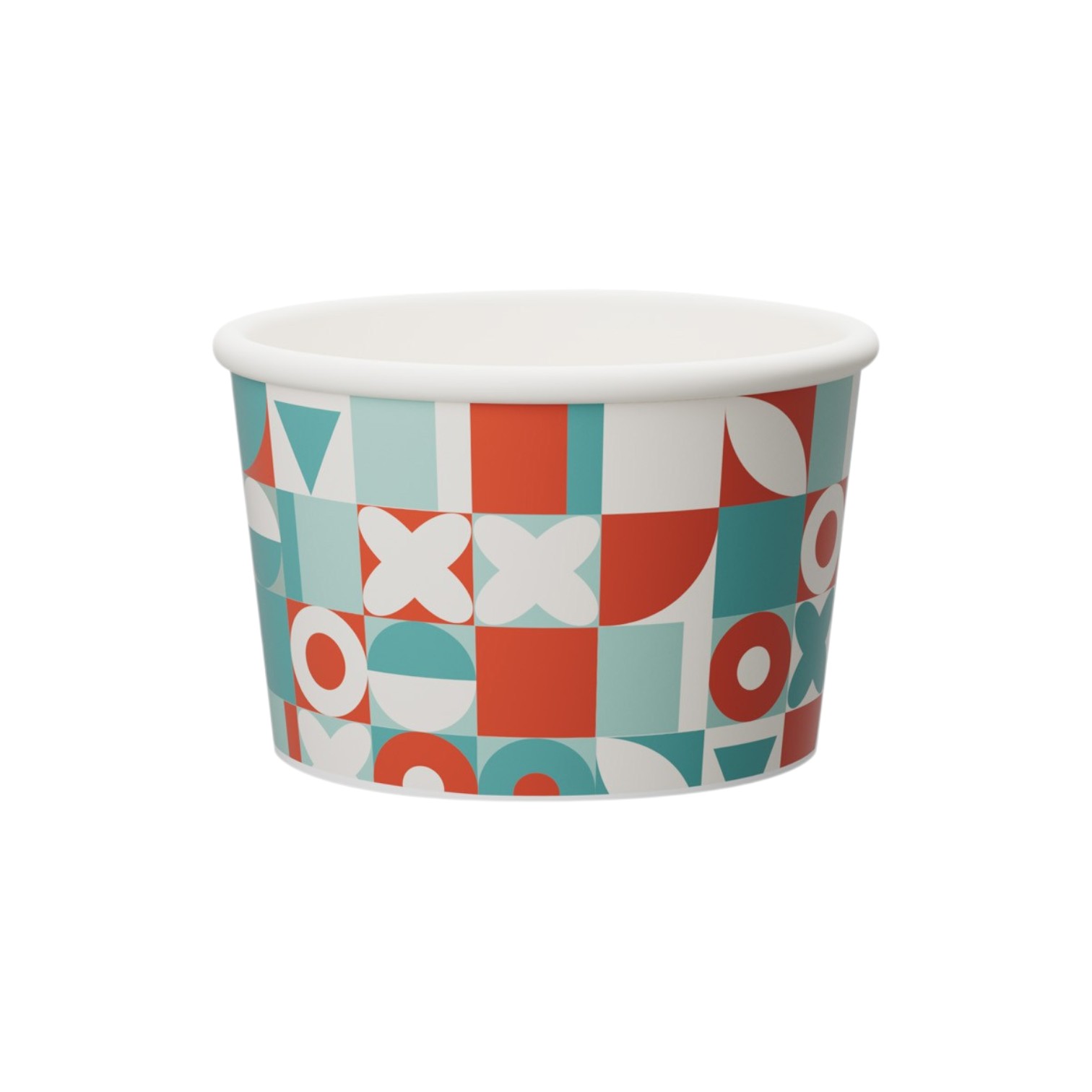 PYC-04RI-Photoroom 4 OZ PAPER FROZEN YOGURT / FOOD CUP (RETRO-INSPIRED PRINT) - Image 1