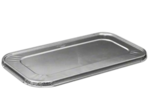 1/3 Size Aluminum Foil Lid for Steam Table Pan, 12.69″ x 6.56″ x 0.33″