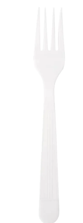 White Heavy Weight Plastic Fork