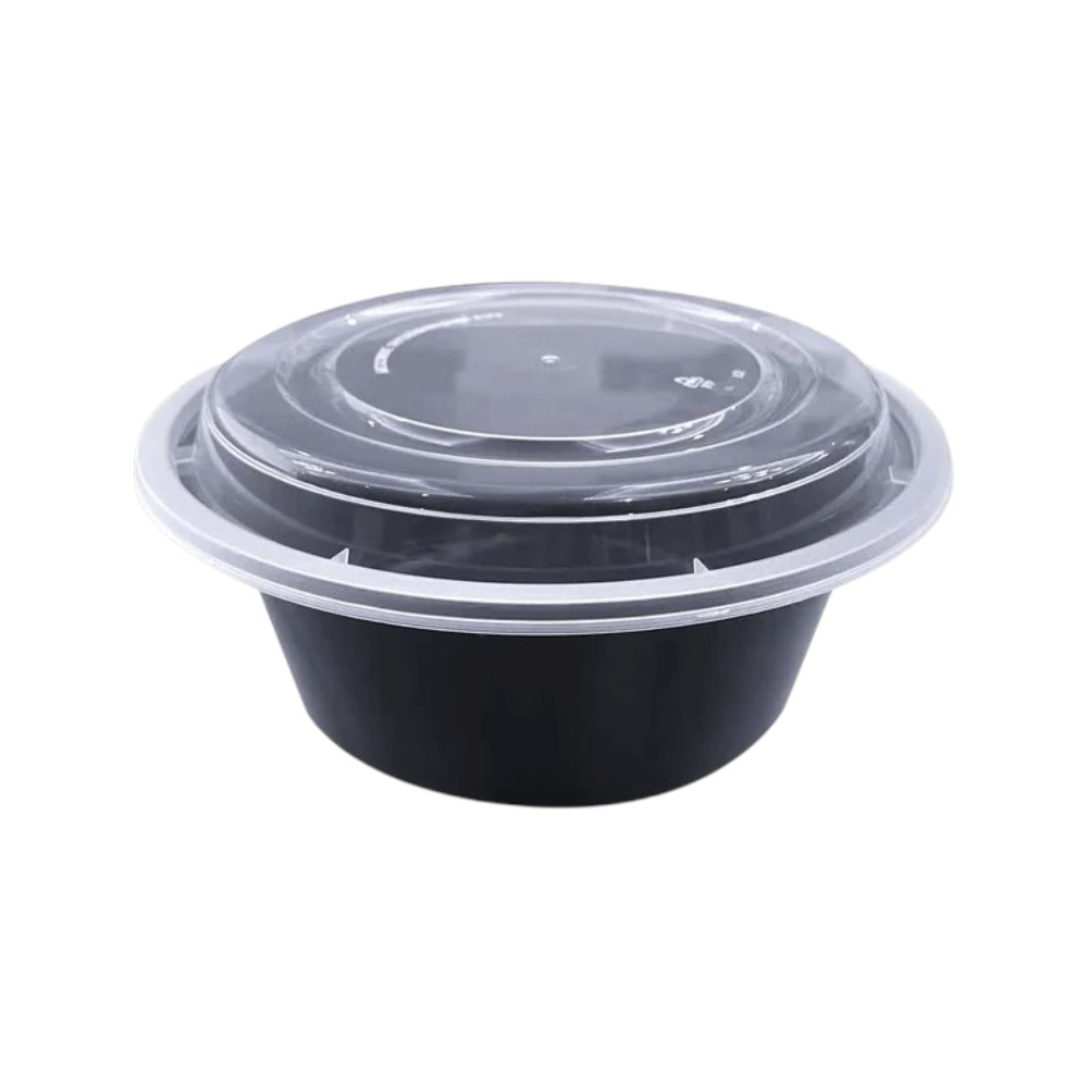 zoho_img_5892498000005959371 38 oz. Round Plastic Food Container with Lid - Image 1
