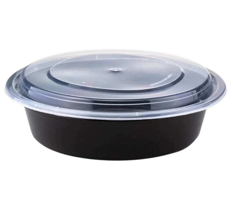 zoho_img_5892498000006342934 37 oz. Round Plastic Food Container with Lid - Image 1