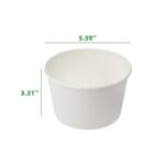 28 oz. White Paper Food Container, 142 mm - Image 2