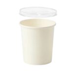 16 oz. White Paper Soup Cup with PP Lid