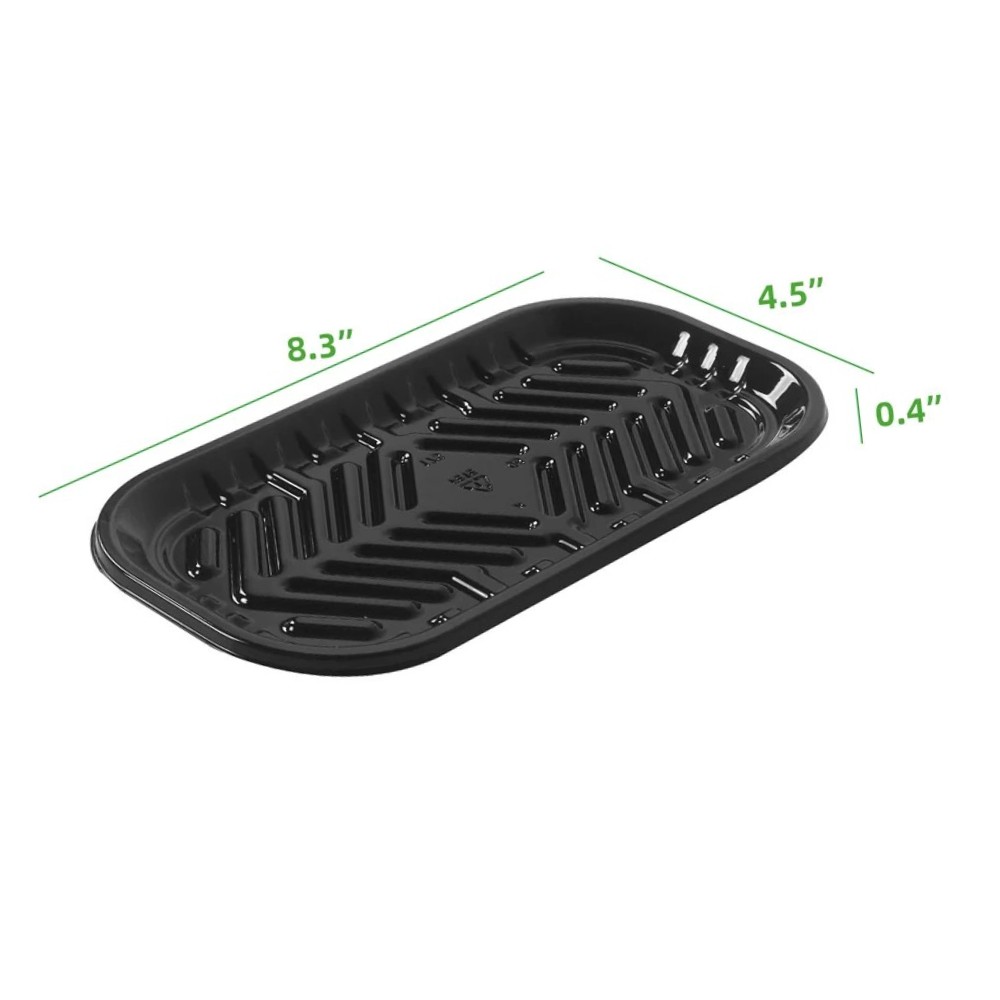 zoho_img_5892498000007585343 #17S Black Pet Plastic Meat Tray, 8.31