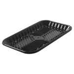 #25S Black Pet Plastic Meat Tray, 15