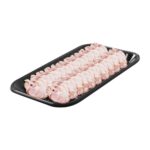 #25S Black Pet Plastic Meat Tray, 15