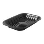 #2P Black Pet Plastic Meat Tray, 5.9'' X 8.3
