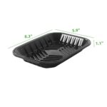 #2P Black Pet Plastic Meat Tray, 5.9'' X 8.3