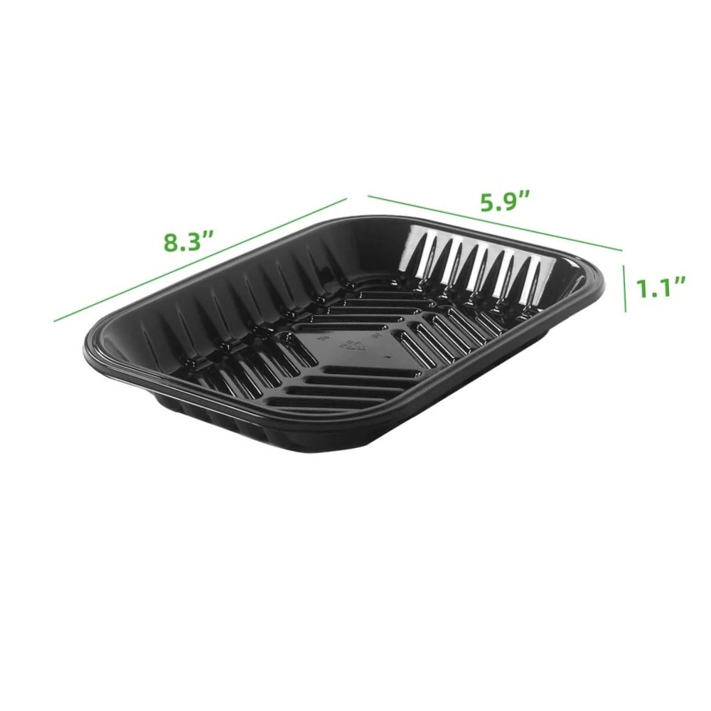 zoho_img_5892498000007585435 #2P Black Pet Plastic Meat Tray, 5.9'' X 8.3