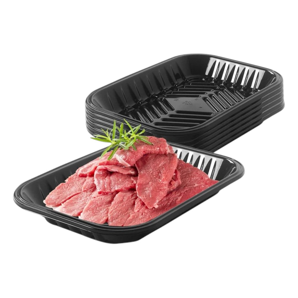 zoho_img_5892498000007585448 #2P Black Pet Plastic Meat Tray, 5.9'' X 8.3