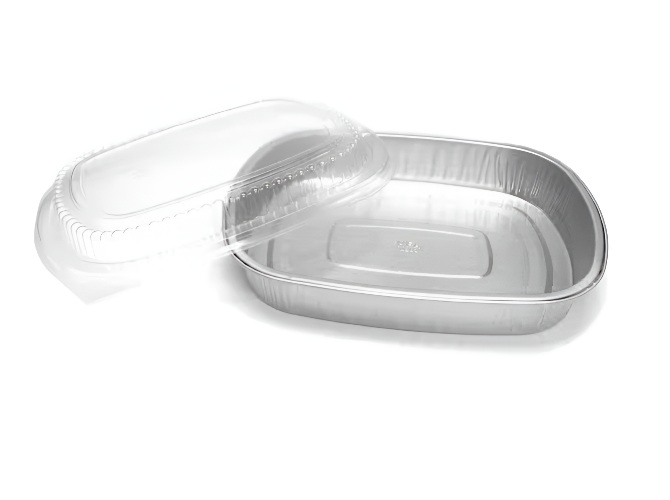 HFA® Gourmet-To-Go® Aluminum 22 oz. Silver Side Dish with Dome Lid