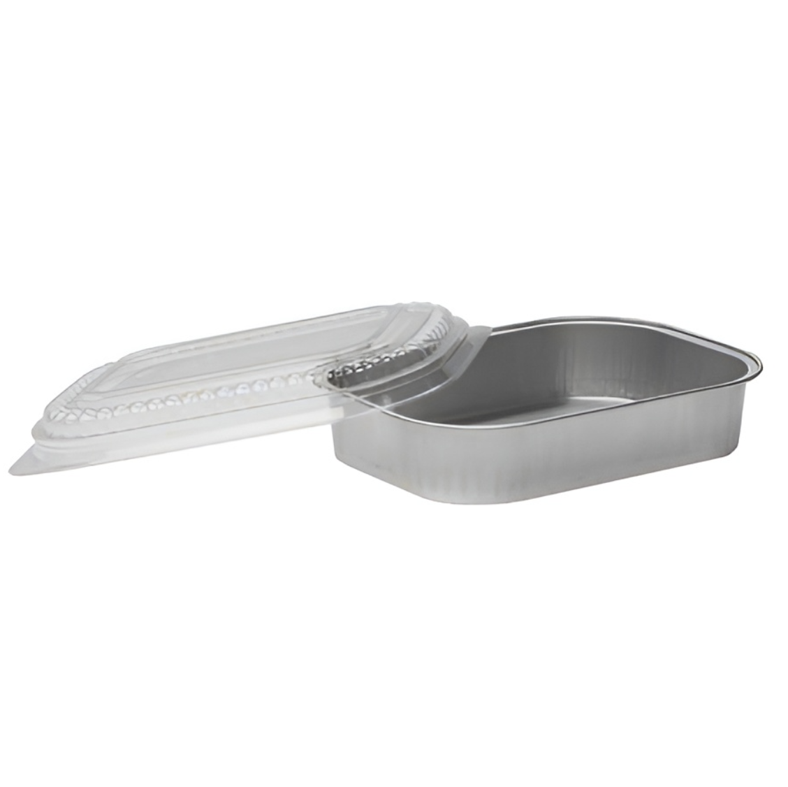 HFA® Gourmet-To-Go® Aluminum 16 oz. Silver Side Dish with Dome Lid