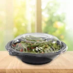 WNA Clear 12" PET Dome Lid for 160 oz. Bowl - Image 2