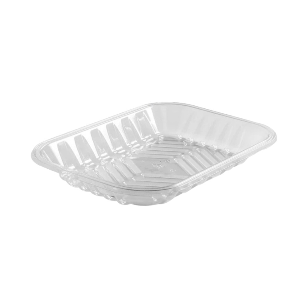 #2P Clear Pet Plastic Meat Tray 5.9” X 8.3″ X 1.1”