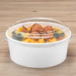 32 oz. White Short Paper Food Bucket - Image 3