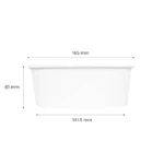 32 oz. White Short Paper Food Bucket - Image 4
