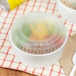 Dome PP Lid for 32 oz. Paper Food Bucket - Image 2
