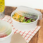 Dome PP Lid for 32 oz. Paper Food Bucket - Image 3